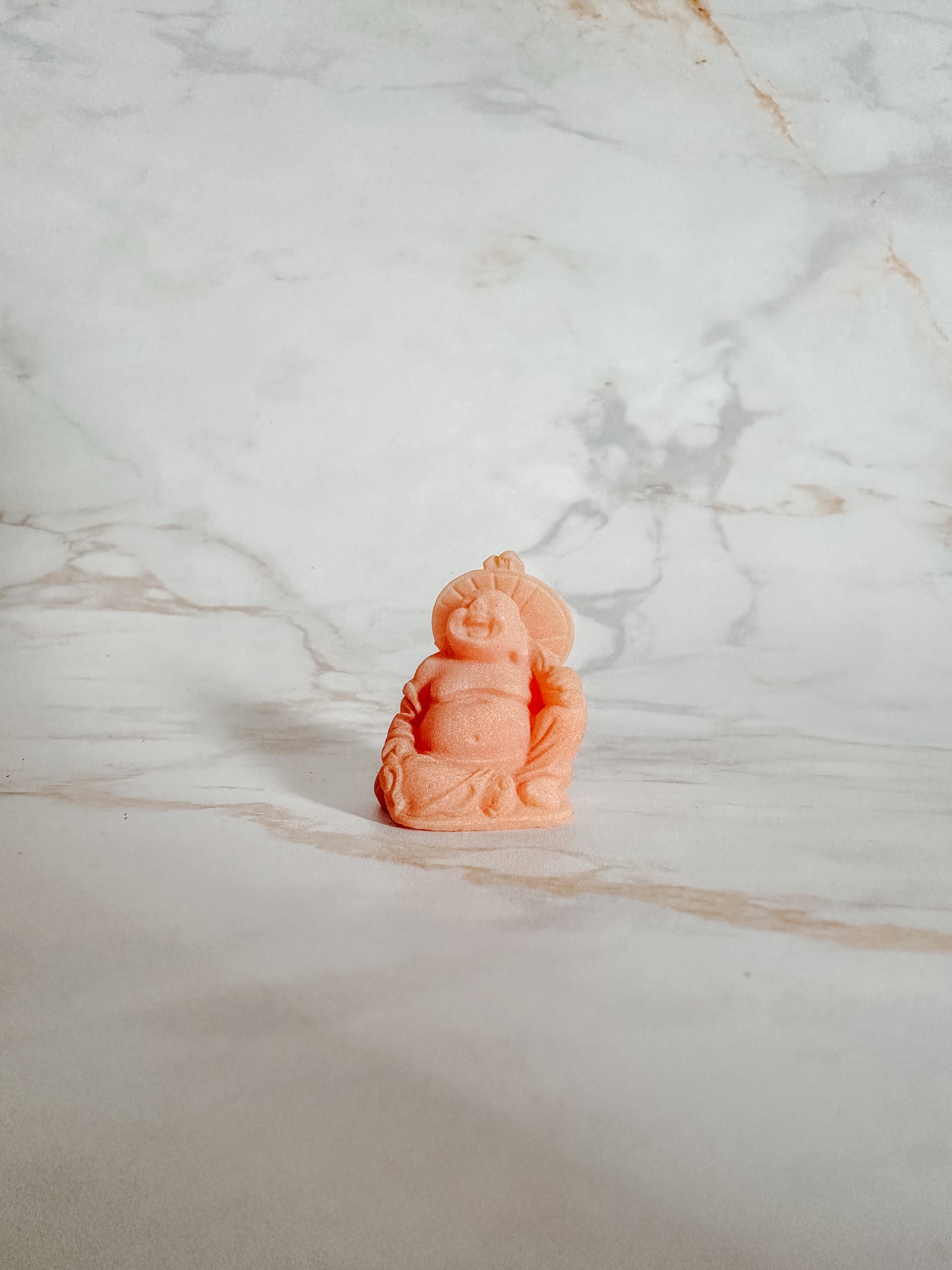Petit Bouddha Rose avec Parasol | Protection et Bonheur