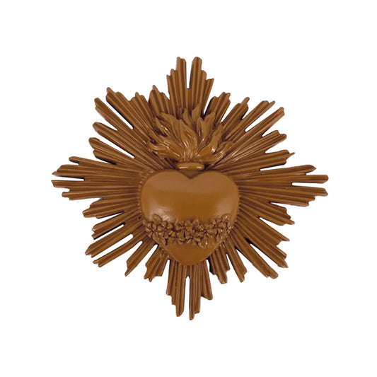 Cœur Ex-Voto Feng Shui – Brun – Petit modèle