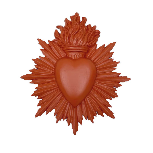 Cœur Ex-Voto Feng Shui – Terracotta – Grand modèle