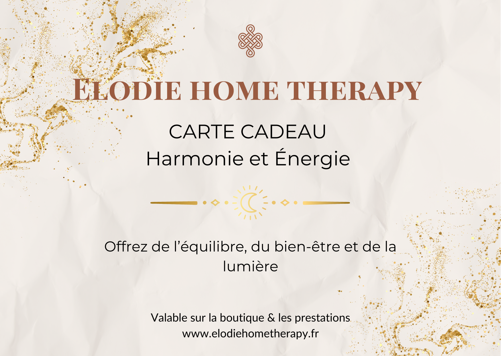 Carte cadeau Elodie Home Therapy