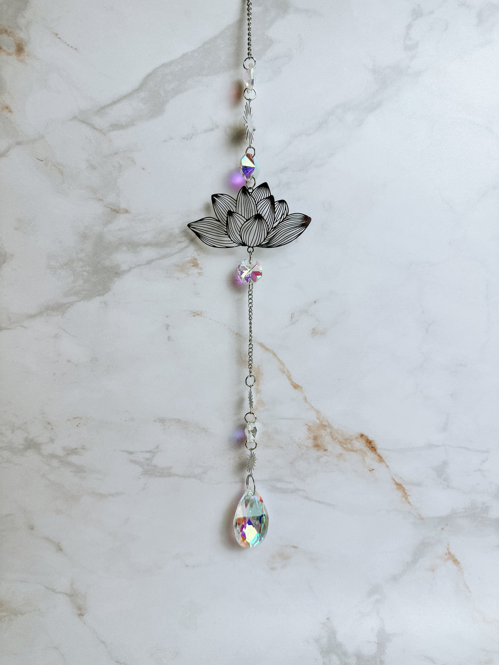 Attrape-soleil Feng Shui Lotus & Cristal