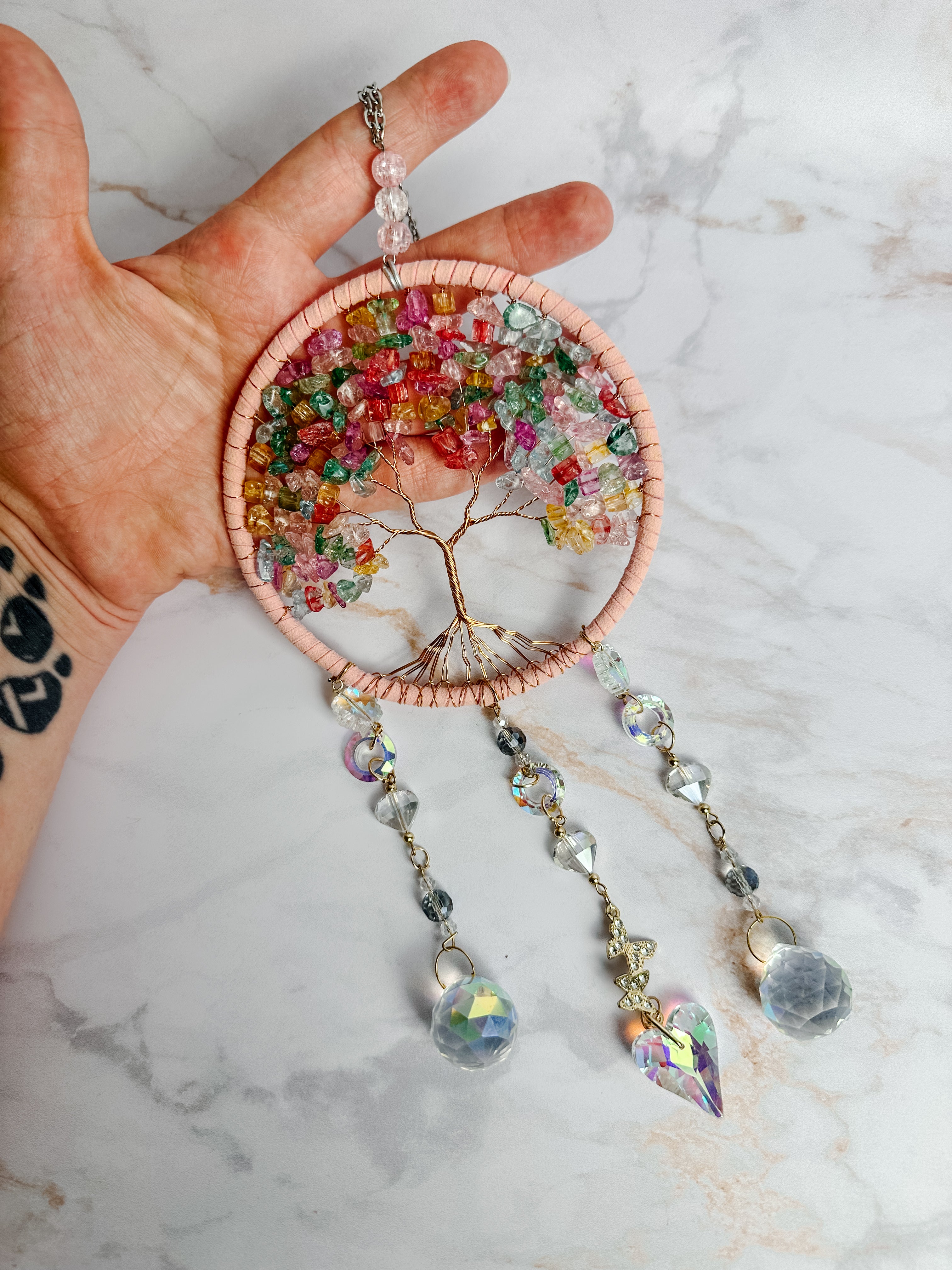 Attrape-soleil Arbre de Vie en Perles de Verre