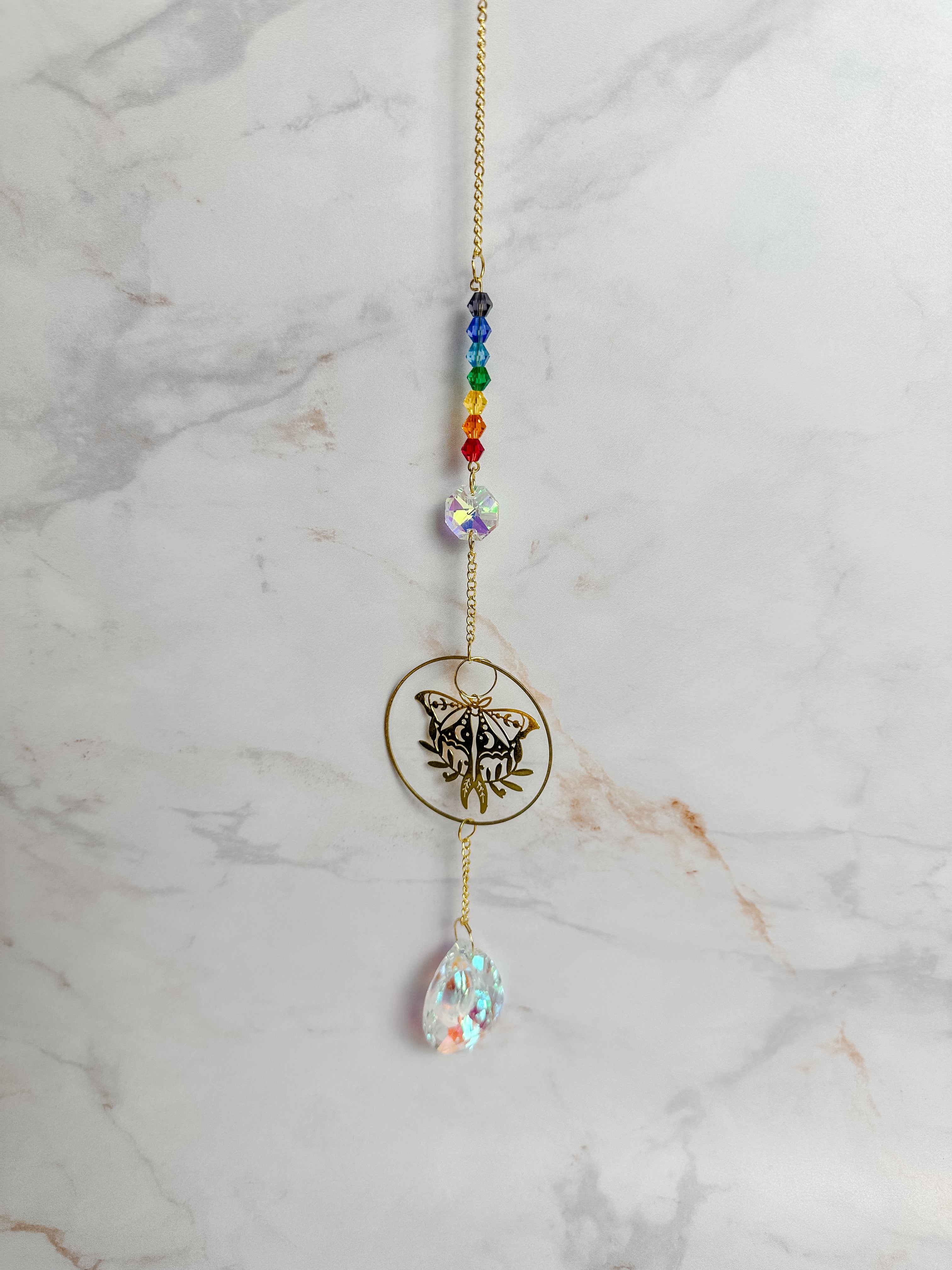 Attrape-soleil Papillon & Perles Chakra