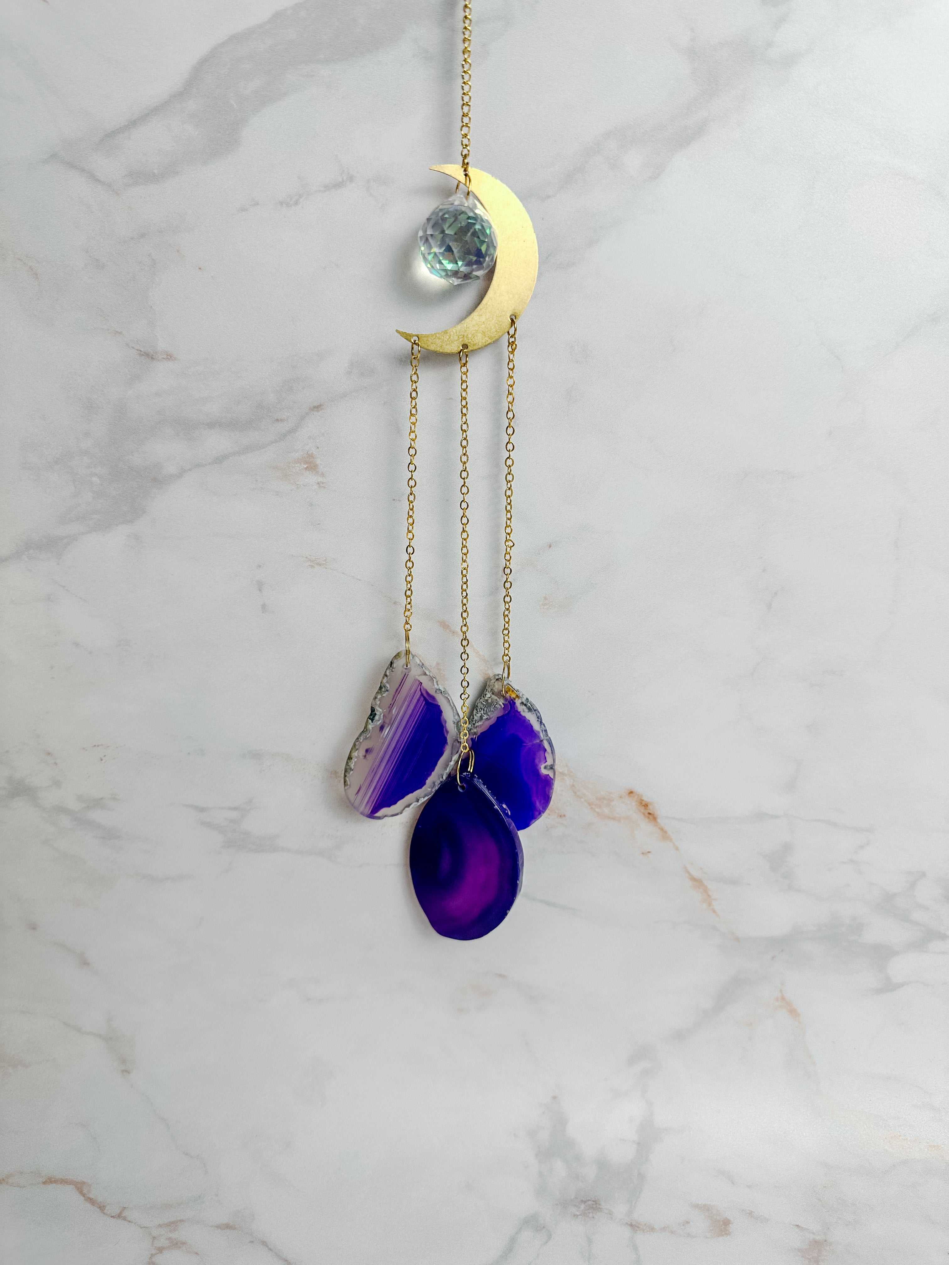 Attrape-soleil Lune & Agate Violette
