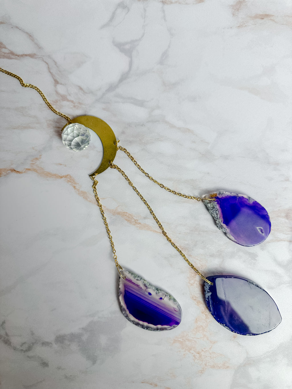 Attrape-soleil Lune & Agate Violette