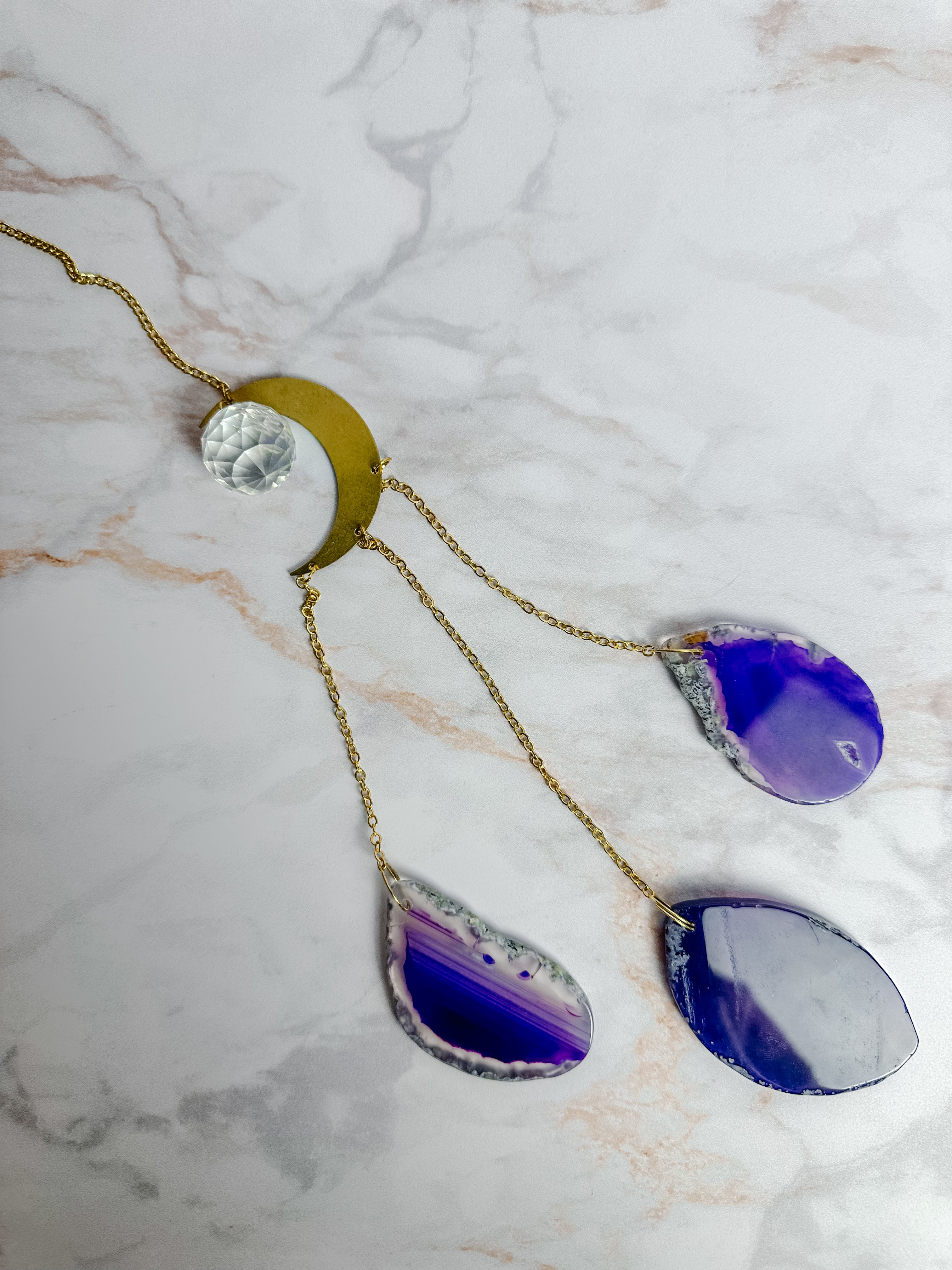 Attrape-soleil Lune & Agate Violette