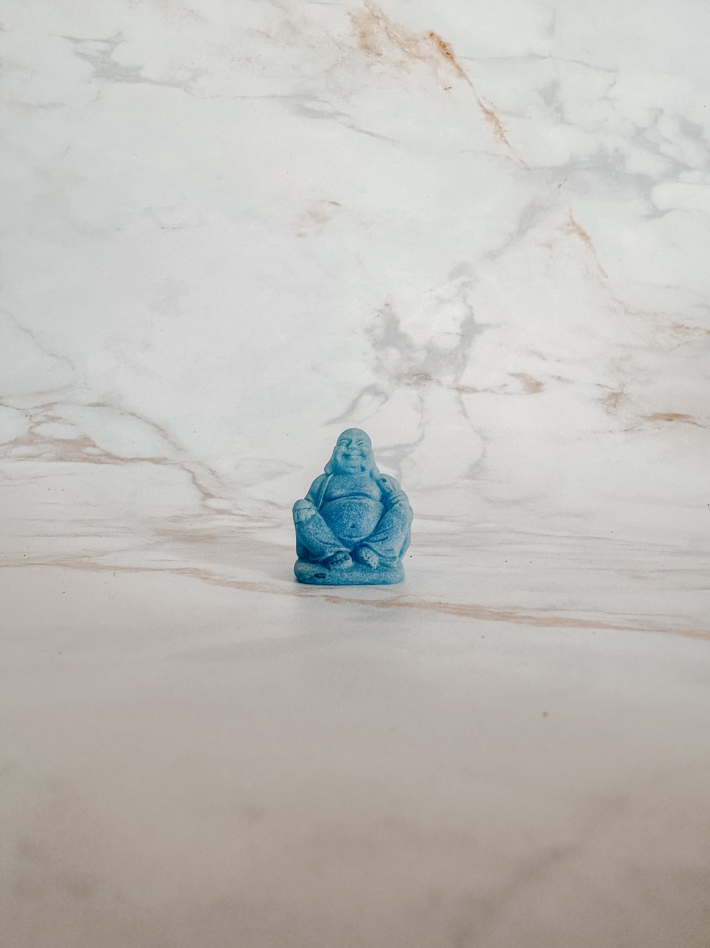 Petit Bouddha Bleu Assis en Méditation | Paix et Sagesse