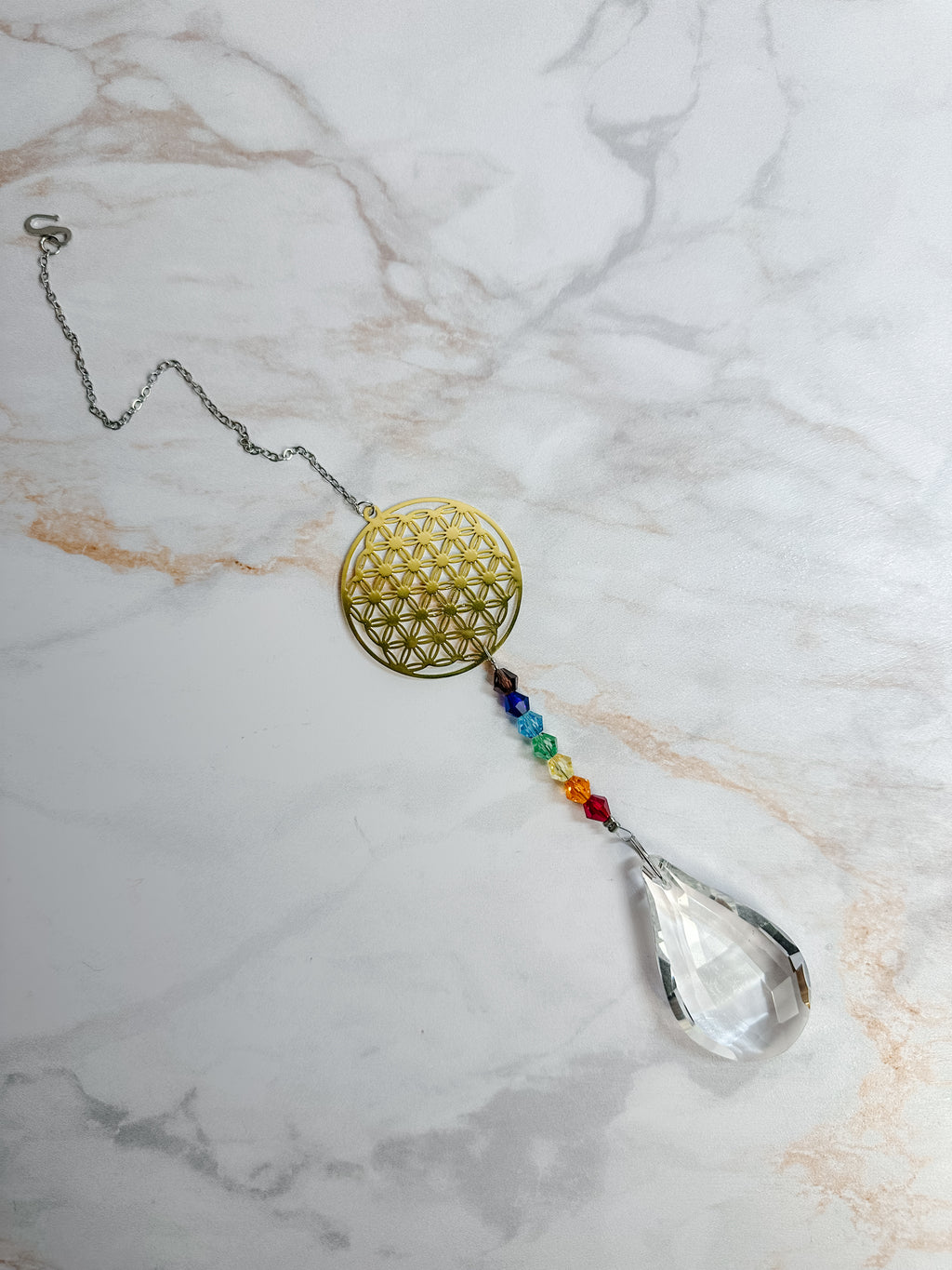 Attrape-soleil Fleur de Vie & 7 Chakras – Cristal Feng Shui