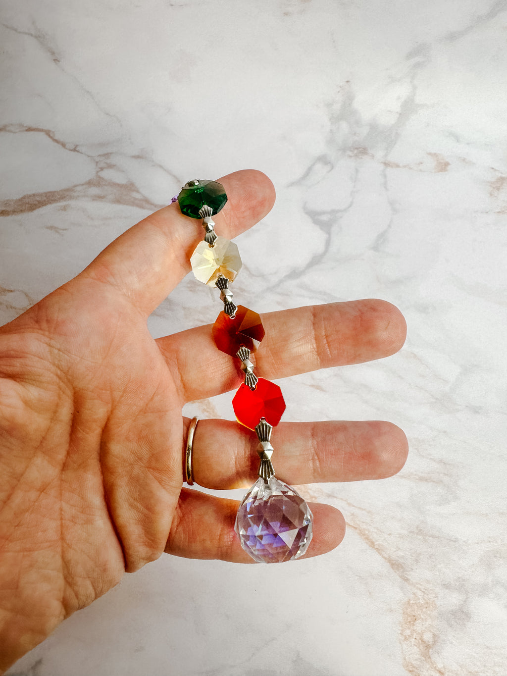 Attrape-soleil Cristaux Chakra – Suspension Lumineuse Feng Shui