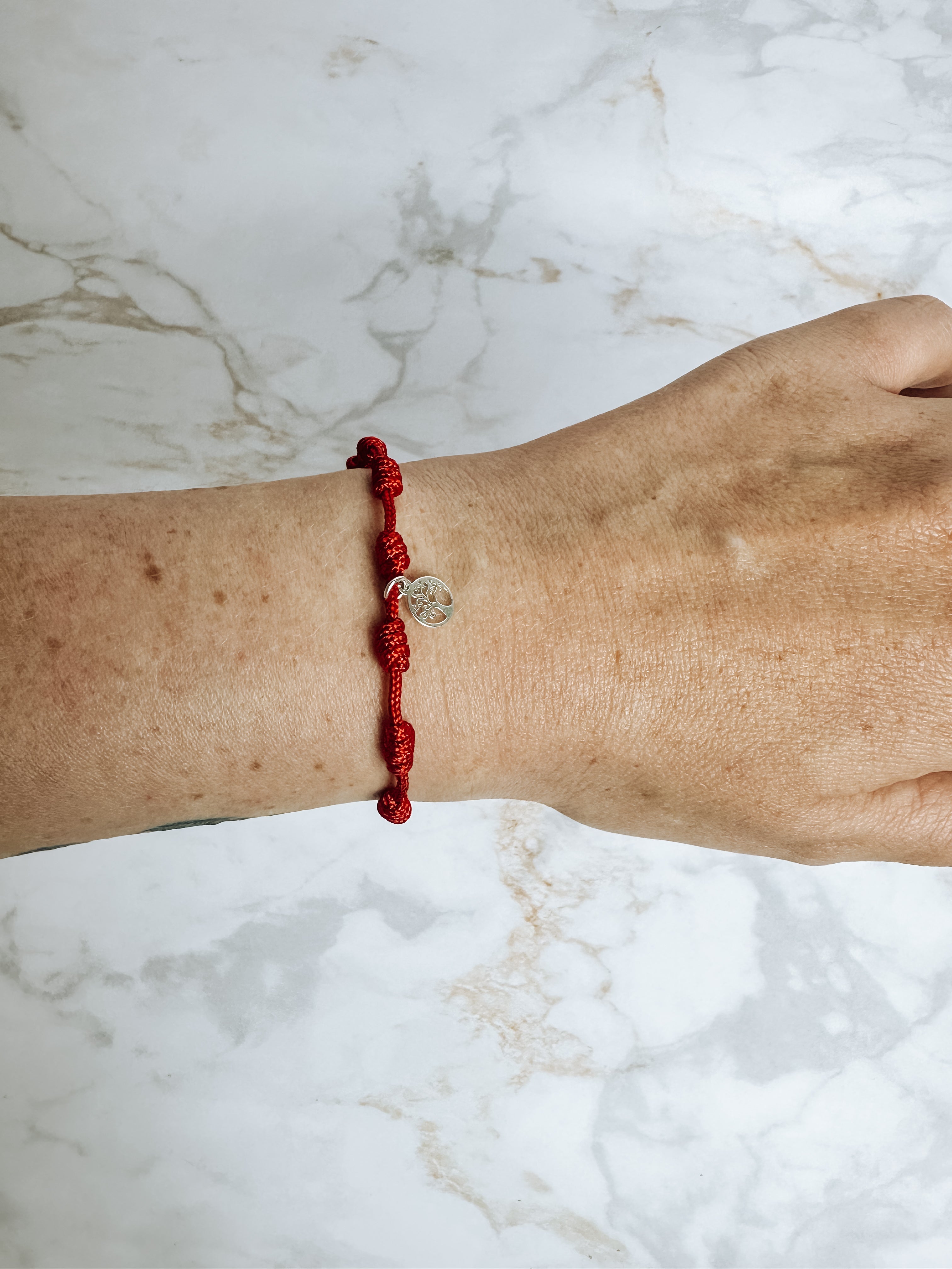 Bracelet 7 Nœuds de Protection – Arbre de Vie en Argent