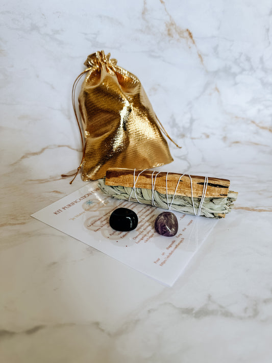 Kit Purification d’Hiver ❄️ – Sauge & pierres protectrices
