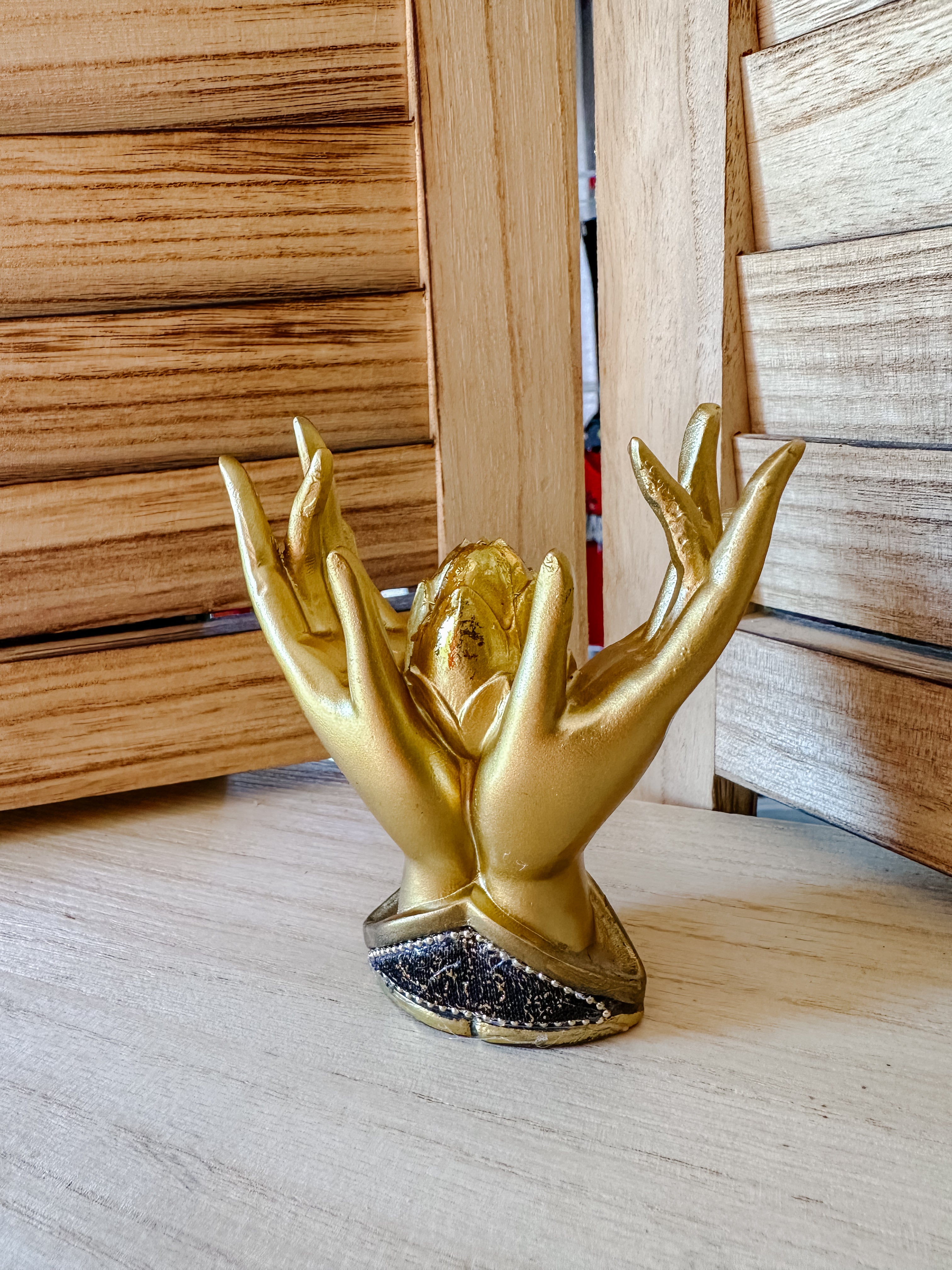 Porte-encens en Polyrésine - Mains Lotus Mudra