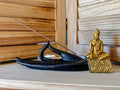 Porte-encens en Polyrésine - Main Mudra avec Bouddha
