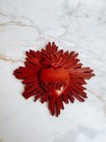 Cœur Ex-Voto Feng Shui Rouge – Décoration énergétique murale (Petit modèle)