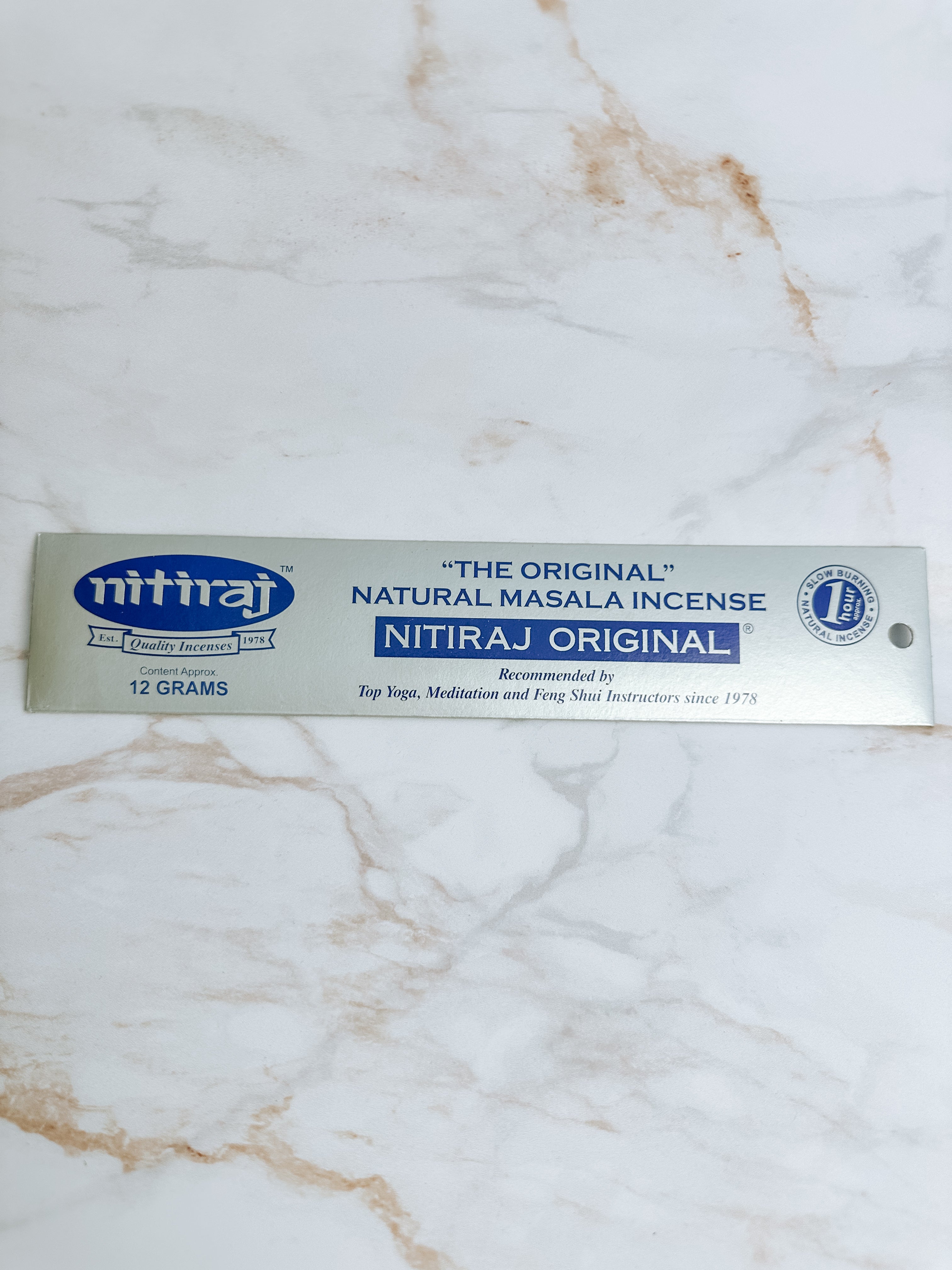 Encens Naturel Nitiraj Original – Purification énergétique & Feng Shui (12g)