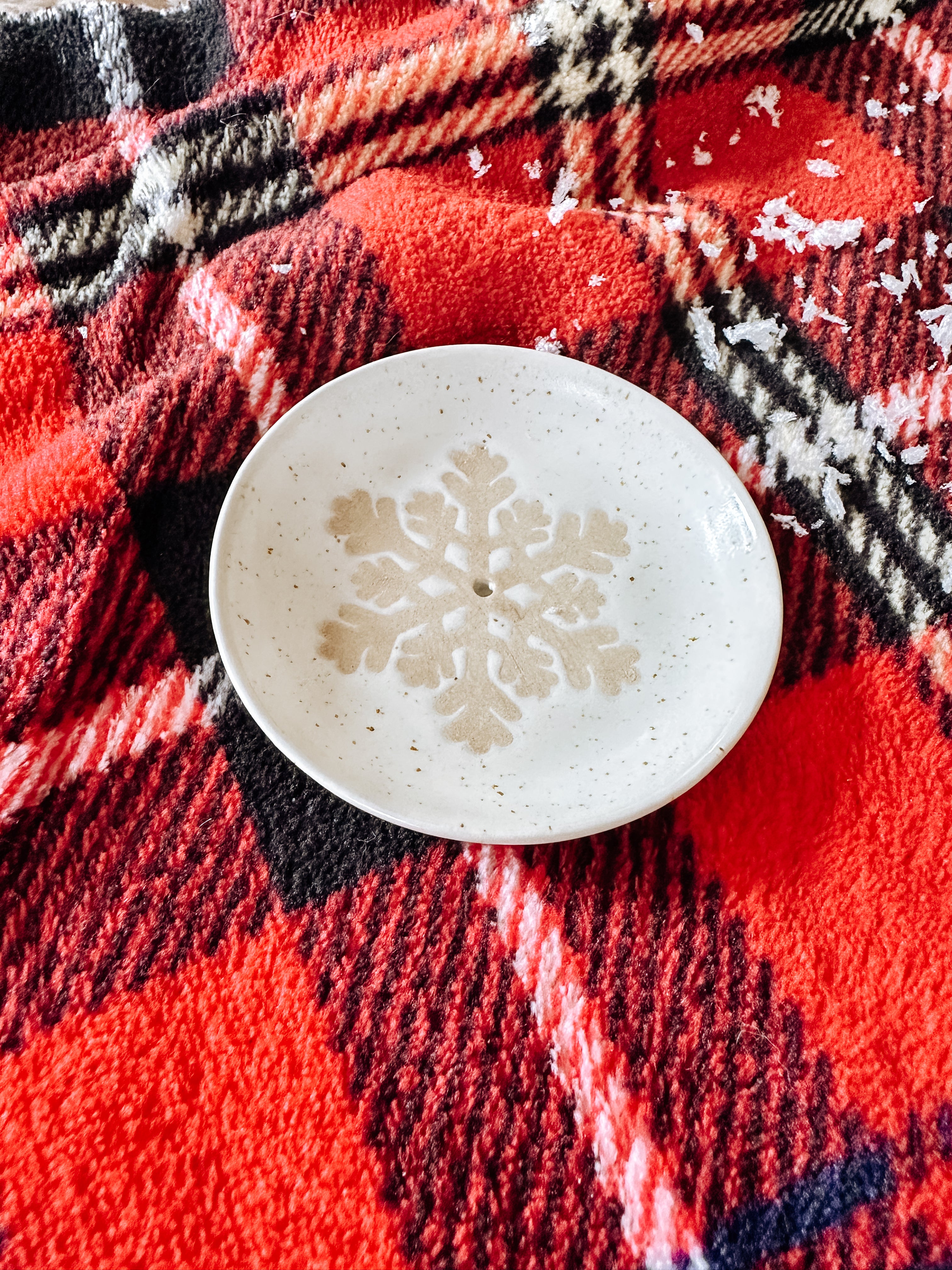 Assiette à Encens Flocon de Neige- Collection Capsule Noël