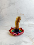 Palo Santo – Brûleur d’encens Lotus en pierre naturelle
