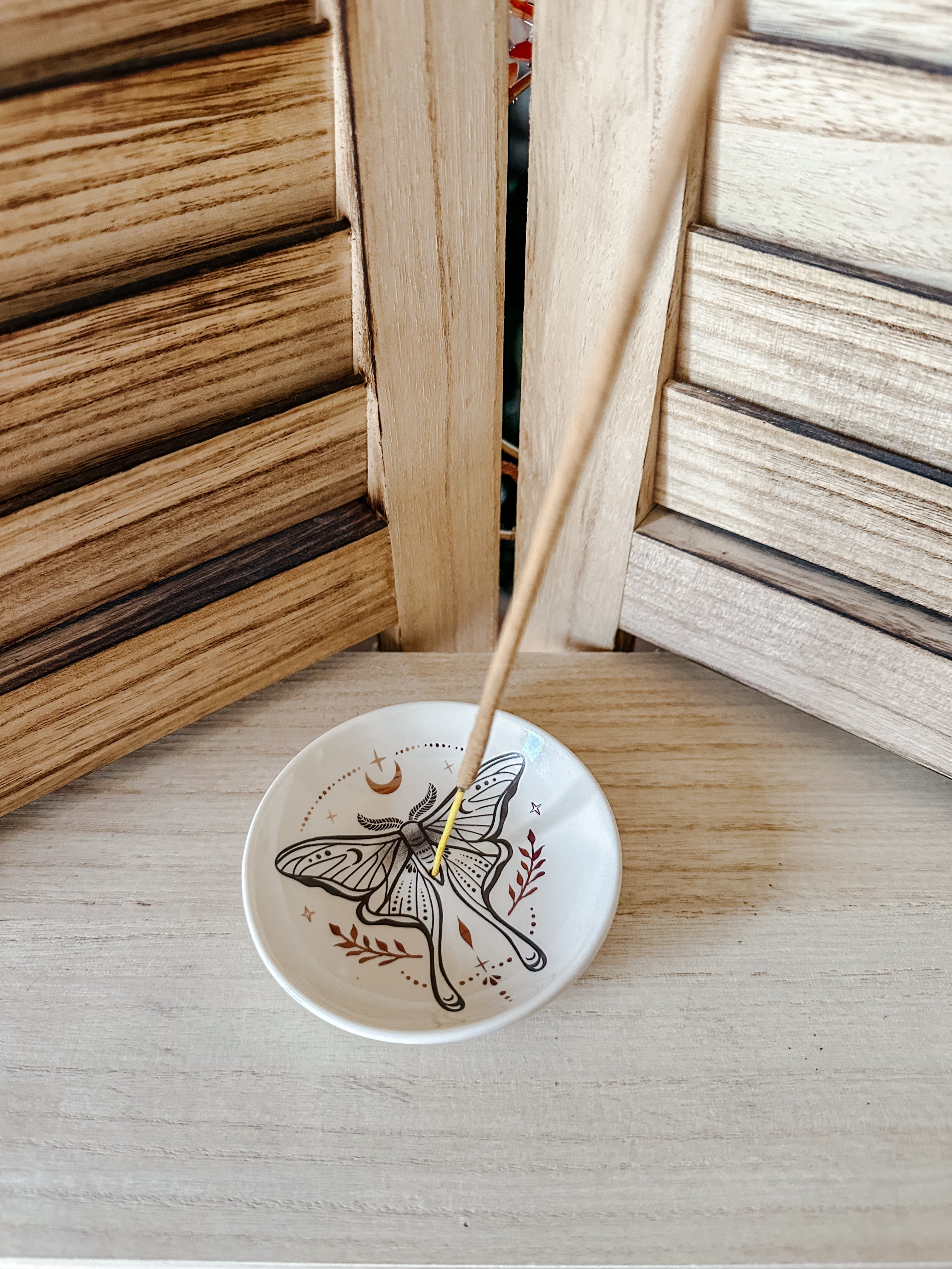 Plat à Encens Papillon de Lune