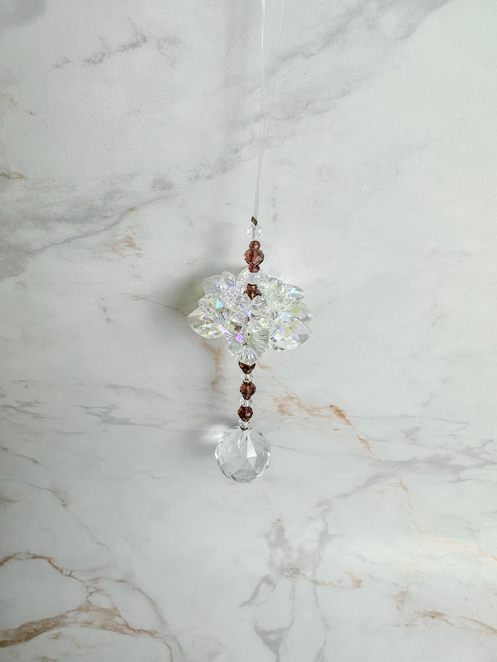 Attrape-soleil Lotus & Sphère Cristal – Équilibre & Harmonie Feng Shui