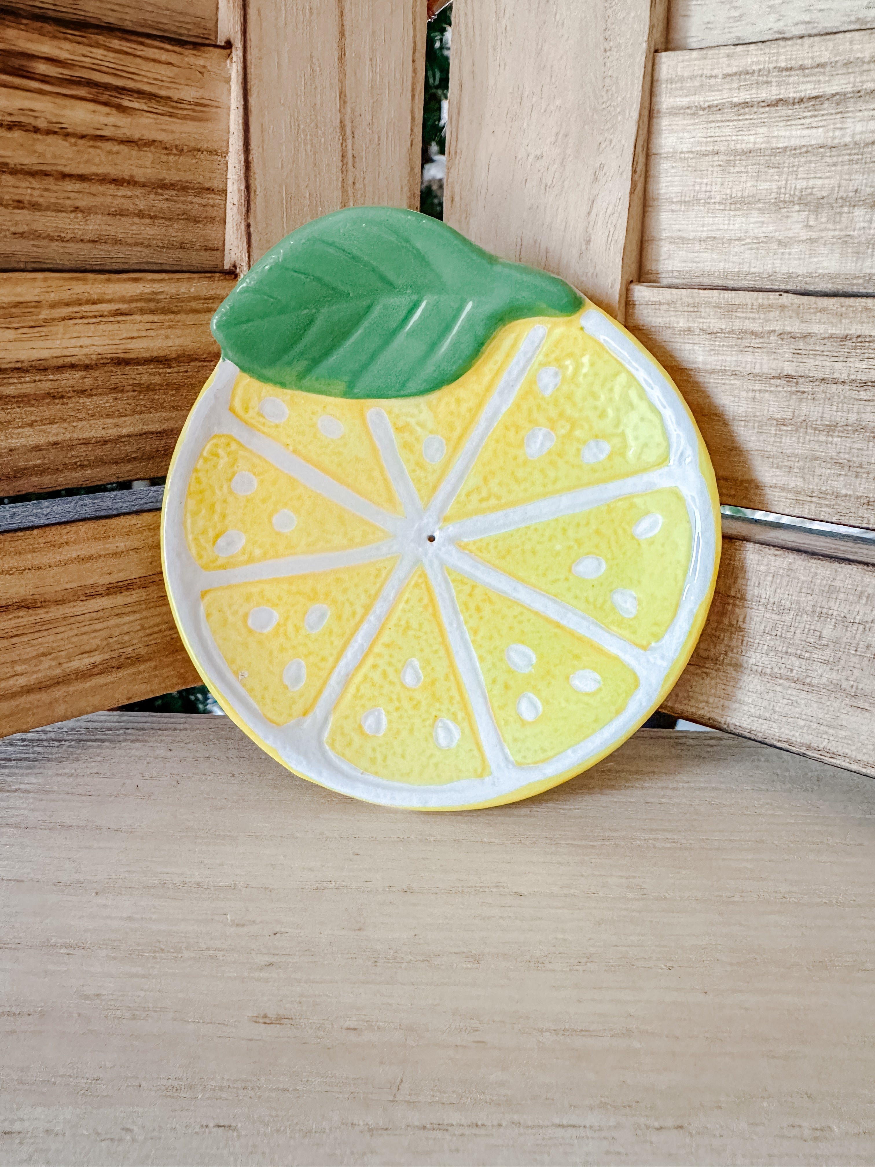 Porte-Encens en Céramique Tranche de Citron