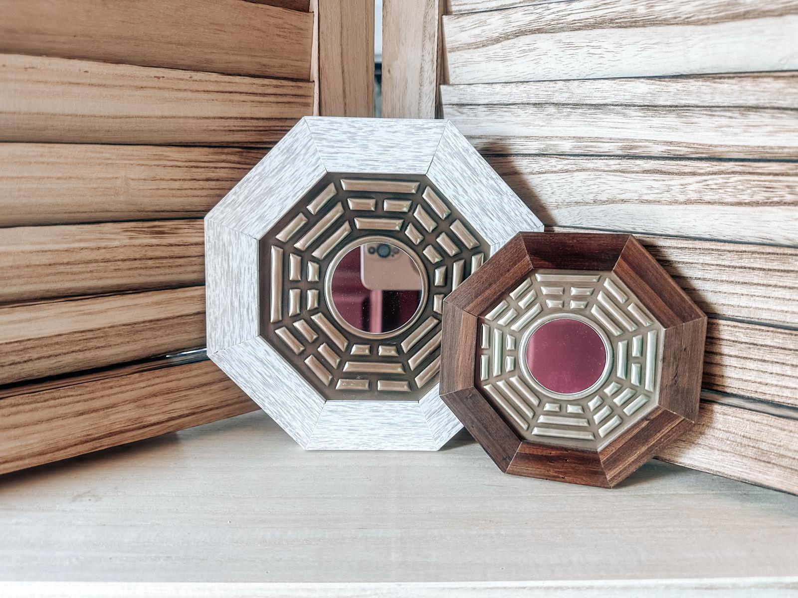 Miroir Pakua en bois de manguier