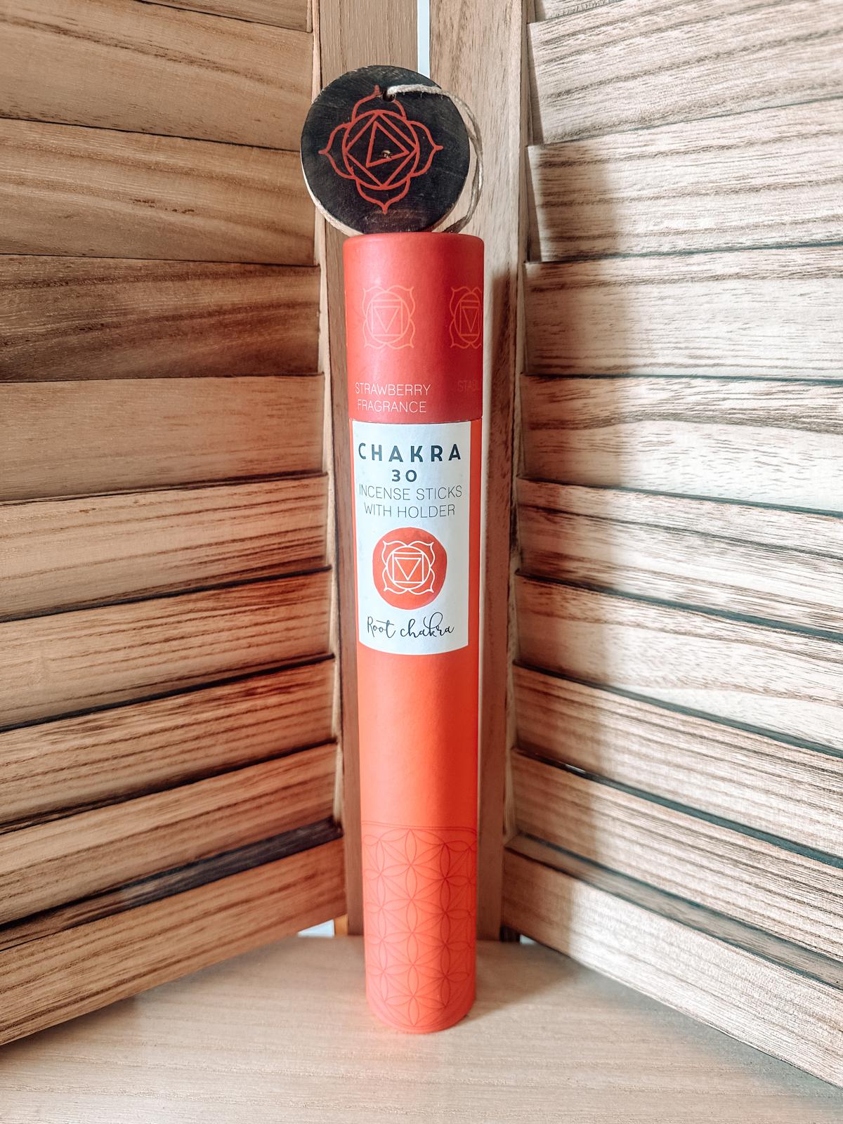 Bâtonnets d'Encens Chakra Racine : Parfum Fraise