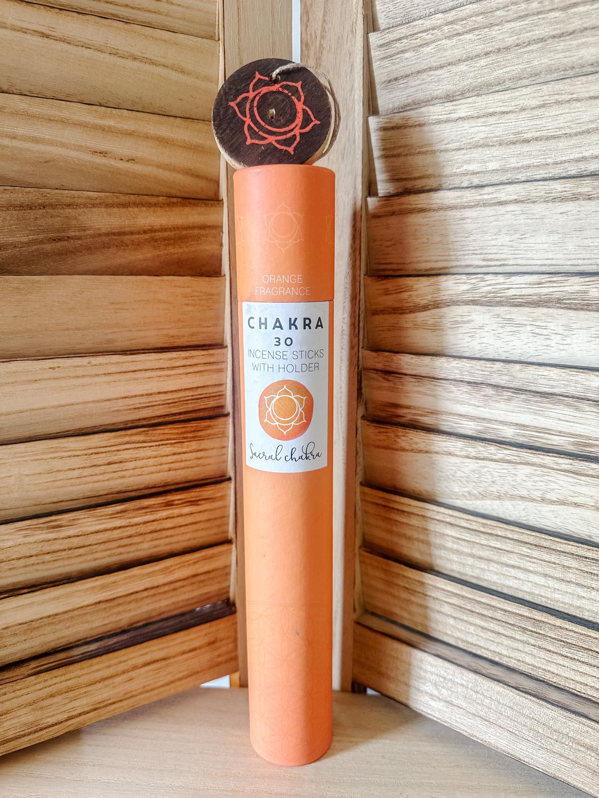 Bâtonnets d'Encens Chakra Sacré : Parfum Orange